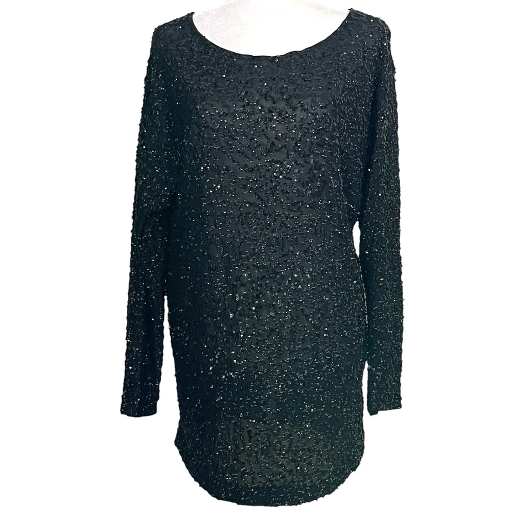 Donna Karan Sequined Tunic Top